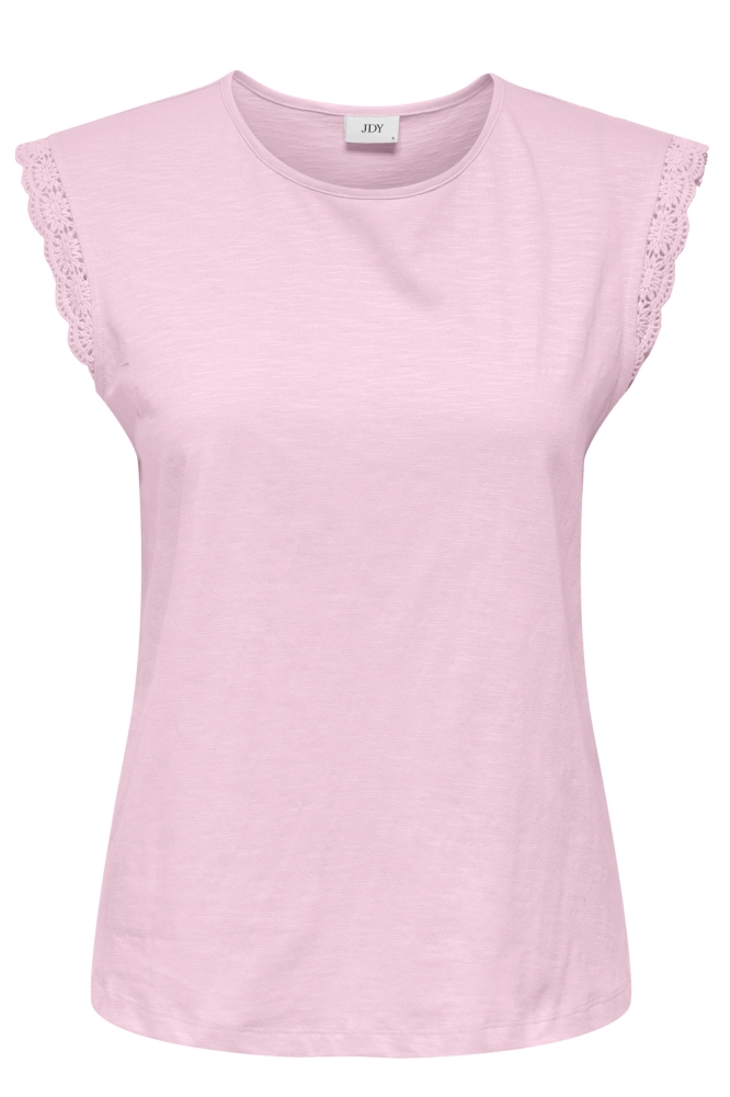 JDYSALVA LIFE S/L CROCHET TOP JRS N 15318217 FAIRY TALE
